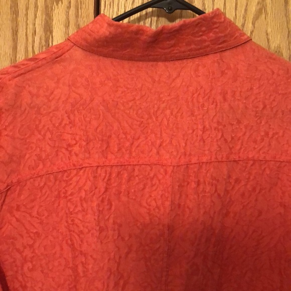 Chico's  orange jacket button down jacket/ top size  L/XL - Picture 6 of 9